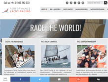 Tablet Screenshot of performanceyachtracing.com
